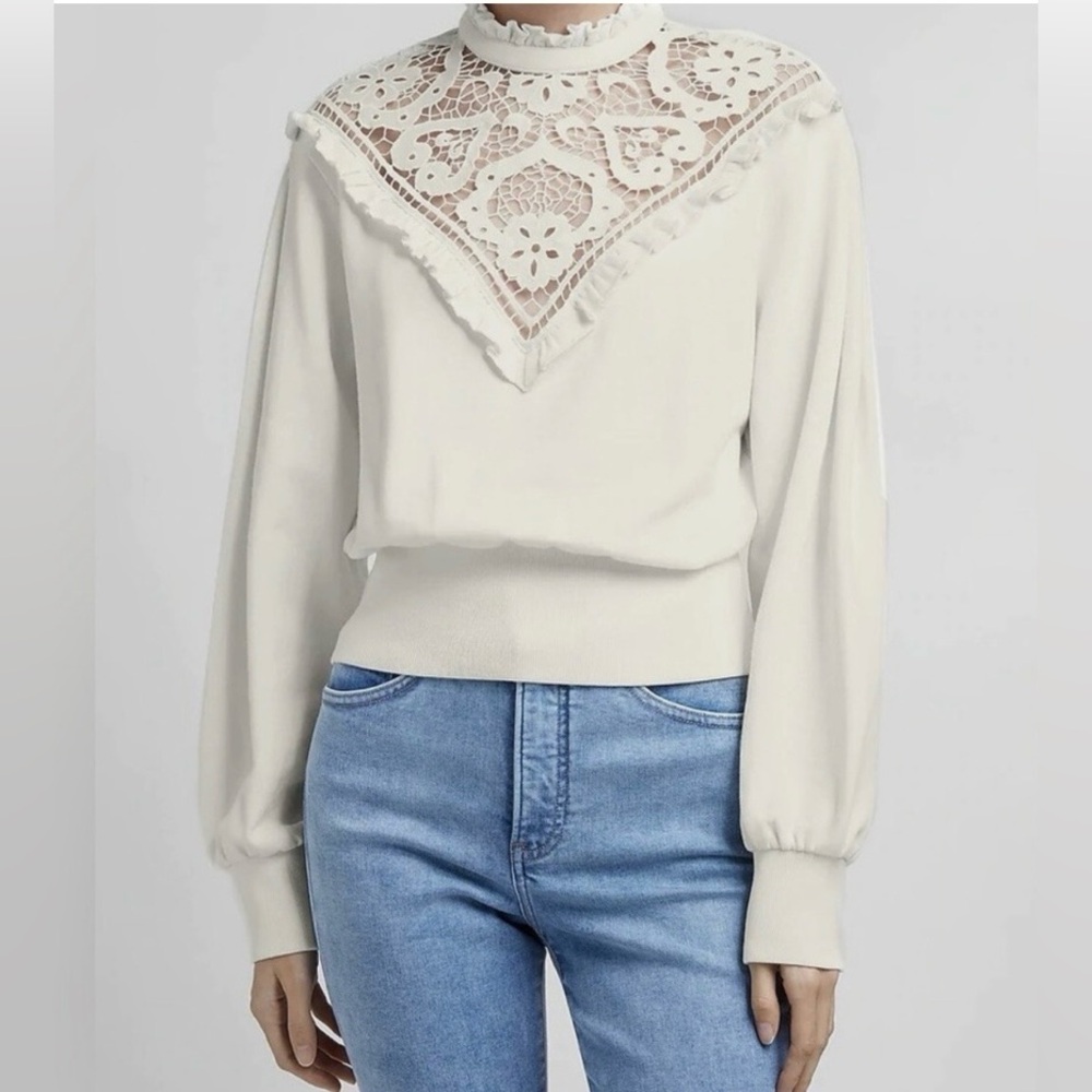 Express Cream Lace Blouse